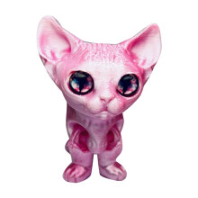 3D Printed Cat Animal Fidget Toy with Flexible Joints