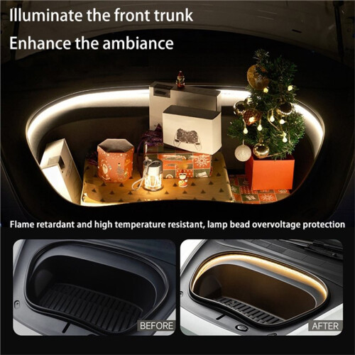 For  Ambient Lighting  Modely/3 Front Trunk Welcome Lighting Magnetic Decorative Light Strip 1