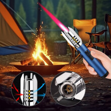 Metal Windproof Gas Lighter for Outdoor Cooking and Camping