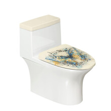 Butterfly Music Toilet Lid and Tank Cover Set Round
