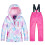 Kids Ski Jacket and Pants Set Windproof Winter Outfit for 1