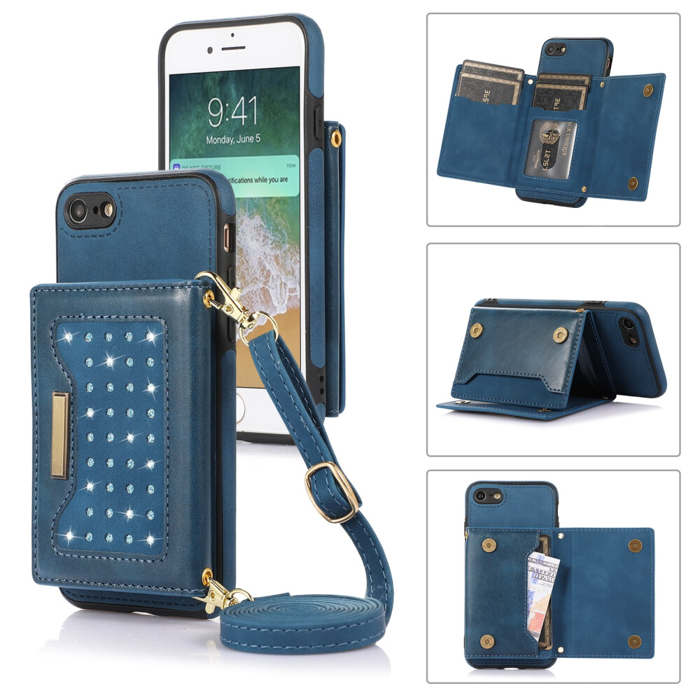 Rfid-Blocking Crossbody Wallet Case For Iphone 7/8/Se 2020 9087558959074