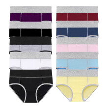 Women's Cotton High-Waisted Panties Soft Stretch Breathable