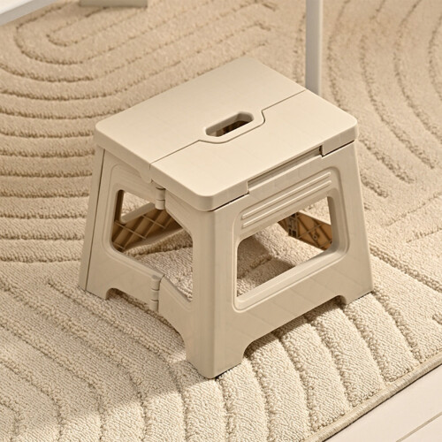 Foldable Plastic Stepping Stool Lightweight Non-Slip 3-Step