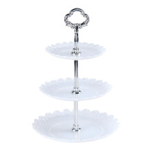 Cupcake Stand Plastic 3-Tier 13 Inch