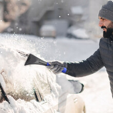 Car Snow Ice Scraper Portable Winter Brush and Shovel