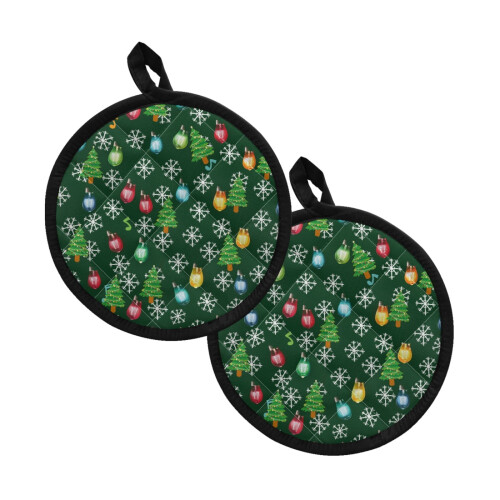 Heat-Resistant Pot Holders Round 8 Inch 2 Pack