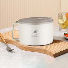 Microwave Ramen Bowl Cooker with Lid Spoon Chopsticks
