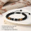 Black Matte Tiger Eye Adjustable Bracelet with Hexagon 3