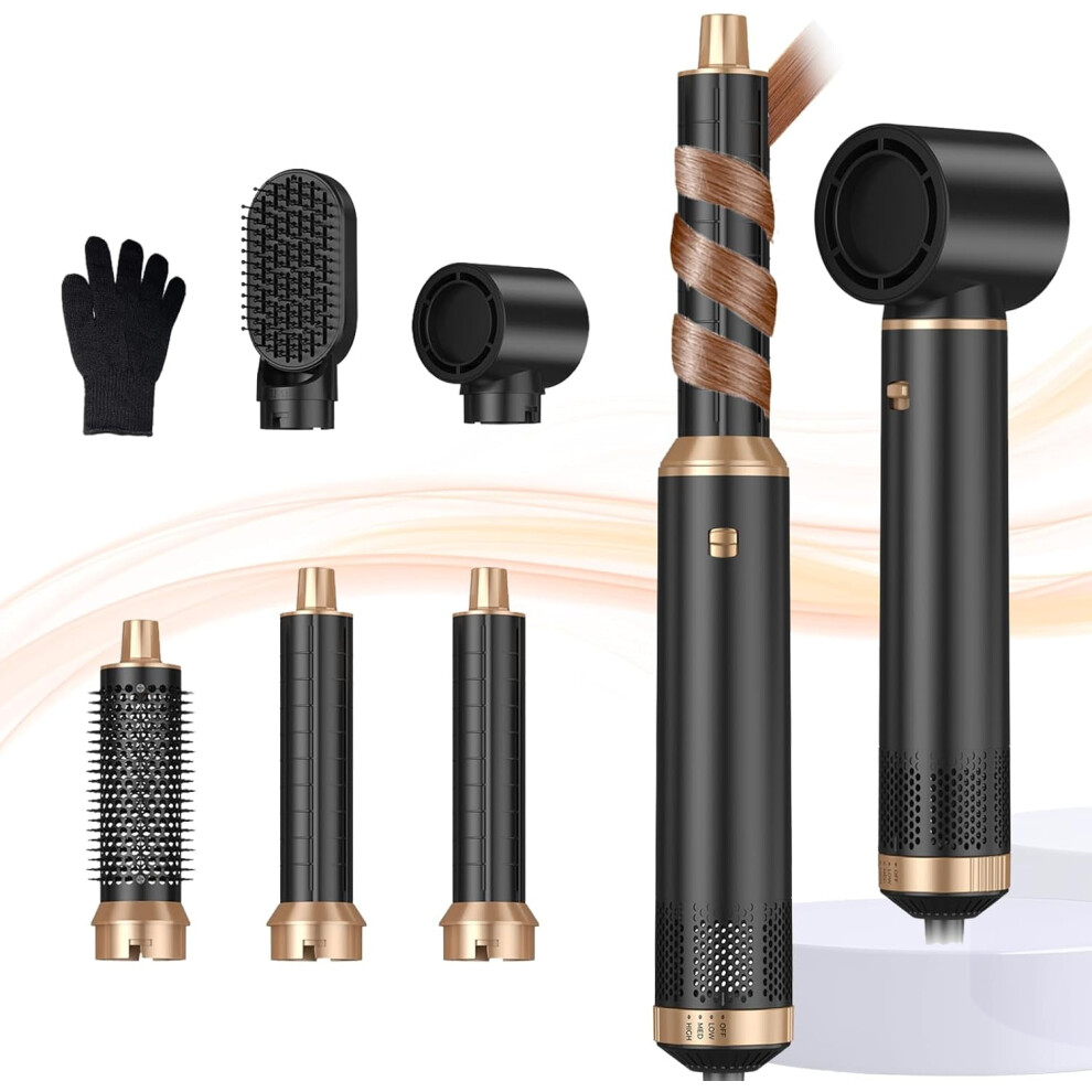 5-in-1 hot air styler with interchangeable attachments