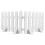 White Plastic Courtyard Fence for Garden Edging 2 pcs 4
