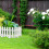 White Plastic Courtyard Fence for Garden Edging 2 pcs 5