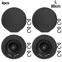 Car Wheel Spare Tire Cover Case 4 pcs 190T with Anti-Wind