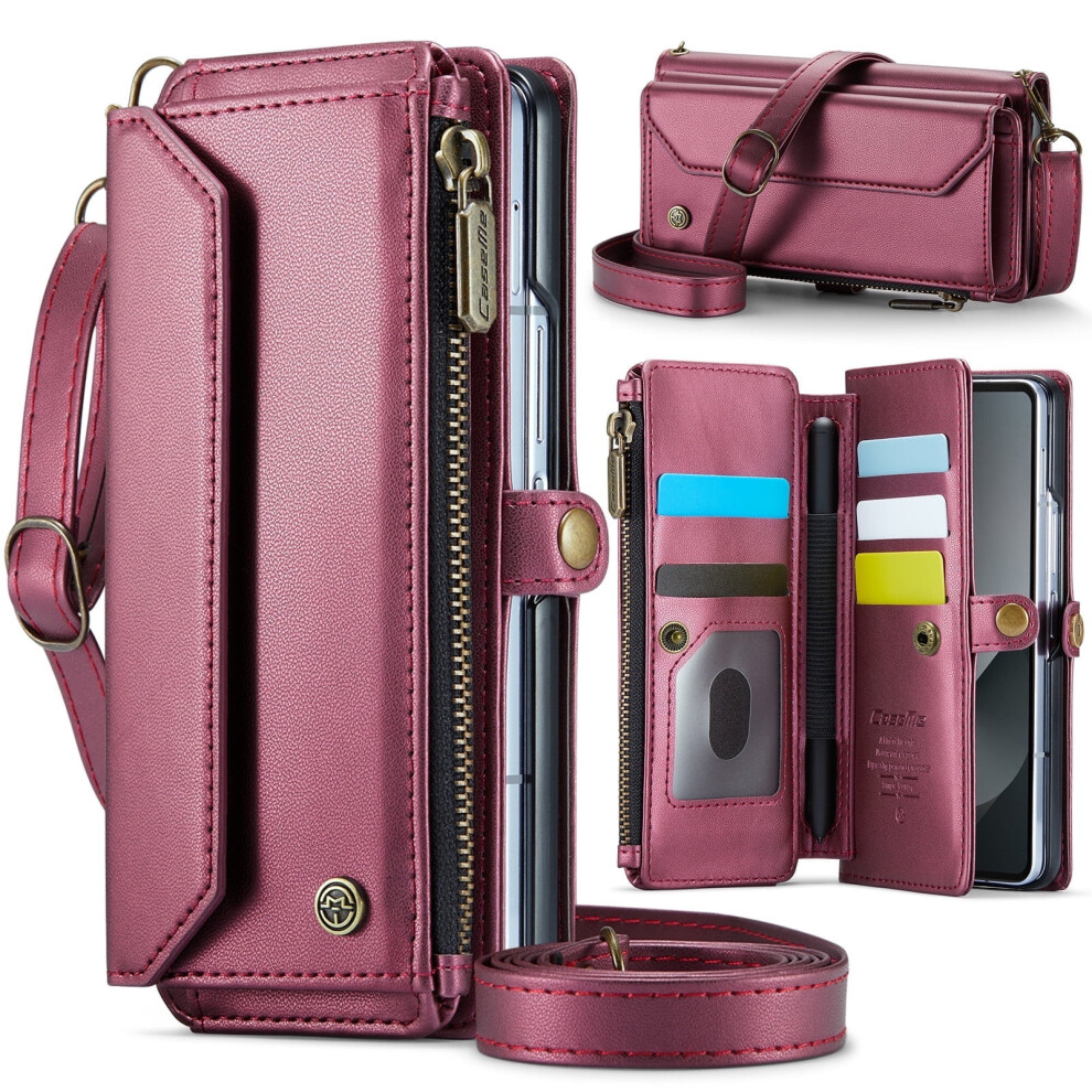 Shieldplus Wallet Case For Samsung Galaxy Z Fold 6 Red 9170372665662