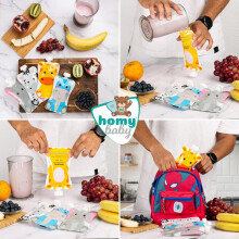 HOMYBABY Reusable Baby Food Pouches 4 Pack – Reusable Food Pouches fo