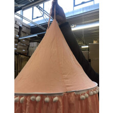G4RCE Round Ball Princess Bed Canopy Bedcover Mosquito Net Curtain Bedding Dome Tent For Baby Kids Indoor Outdoor Playing Reading (Pink With Silver