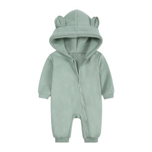 Baby Bear Ears Hooded Cotton Bodysuit Unisex 0-24 Months