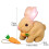 Bunby realistic white hopping bunny toy for kids 3