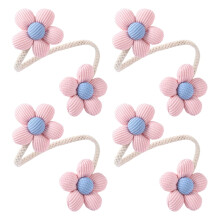 Flower Curtain Tiebacks Metal Rope Holdbacks 4 pcs