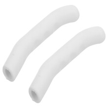 Bike Brake Handle Grip Cover White TPR 1 Pair