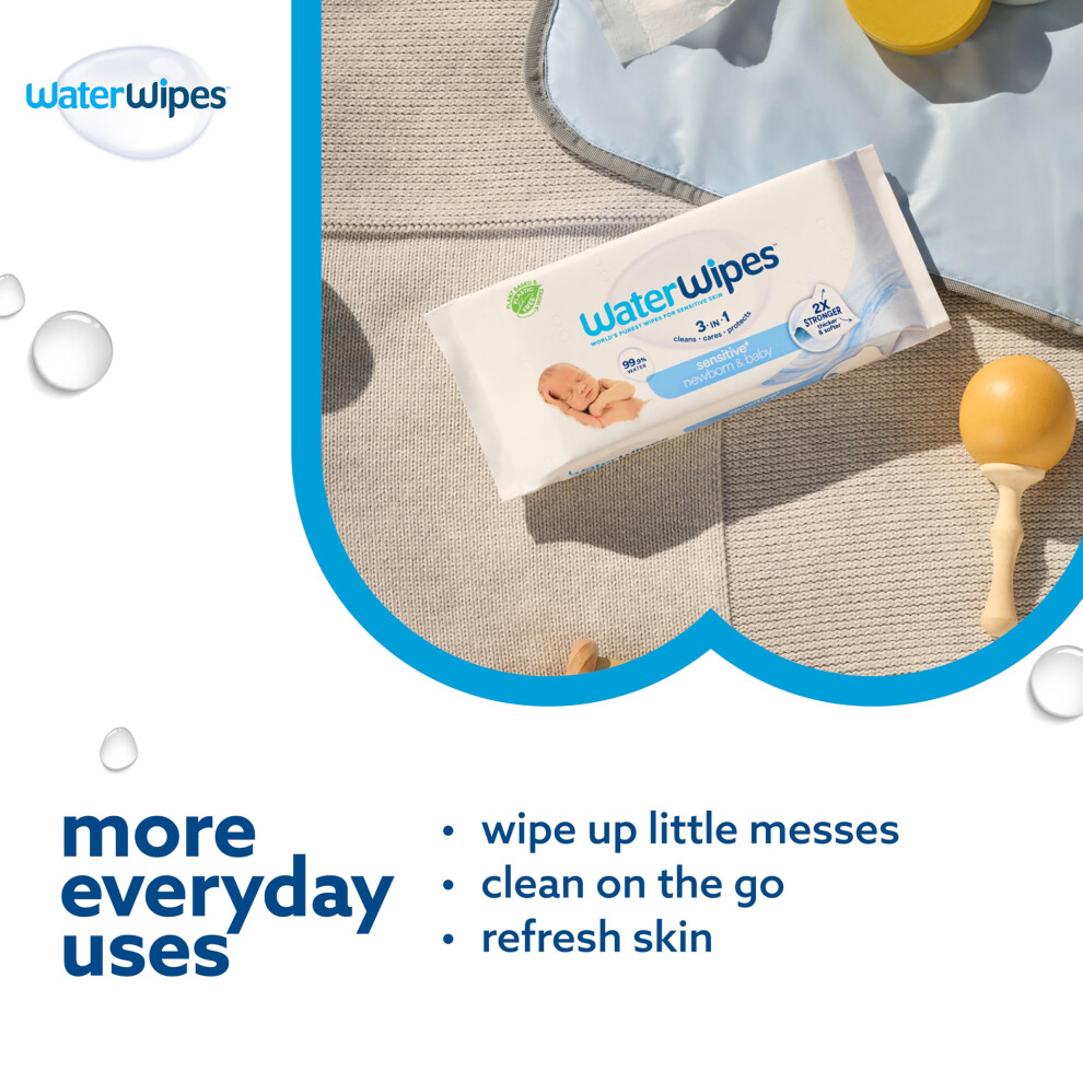 Waterwipes Baby Wipes Sensitive Newborn Biodegradable Unscented 999 Wa