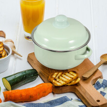 Vintage Enamel Stockpot with Lid