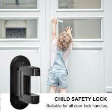 4 Pack Door Lever Safety Locks, Safety Door Handle Lock for Child, No Drill Self-Adhesive Door Handle Locks for Child-Proof & Pet-Proof for Bedroom K