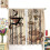 Coffee Theme Rustic Kitchen Curtains 2 Panels 84x84 inch 3