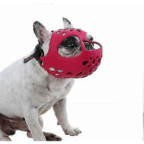 Dog Muzzle Soft Silicone Adjustable Breathable for Bulldog