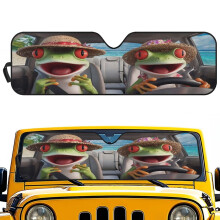 Foldable Hippie Frog Windshield Sun Shade Aluminum Foil 1 pc