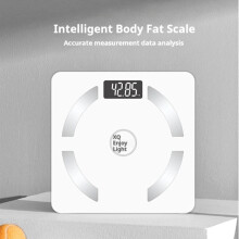 Smart Body Composition Scale with Bluetooth, White, 500 lbs