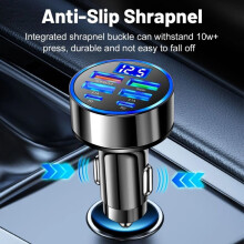 Car Charger 100W Fast Charging with 4 USB and 2 Type-C Ports