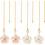 Flower Alloy Glass Charm Pull Chain Extender Iron Ball 35mm 1
