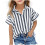 Children's Cotton-Linen Tops with Vertical Stripes and 1
