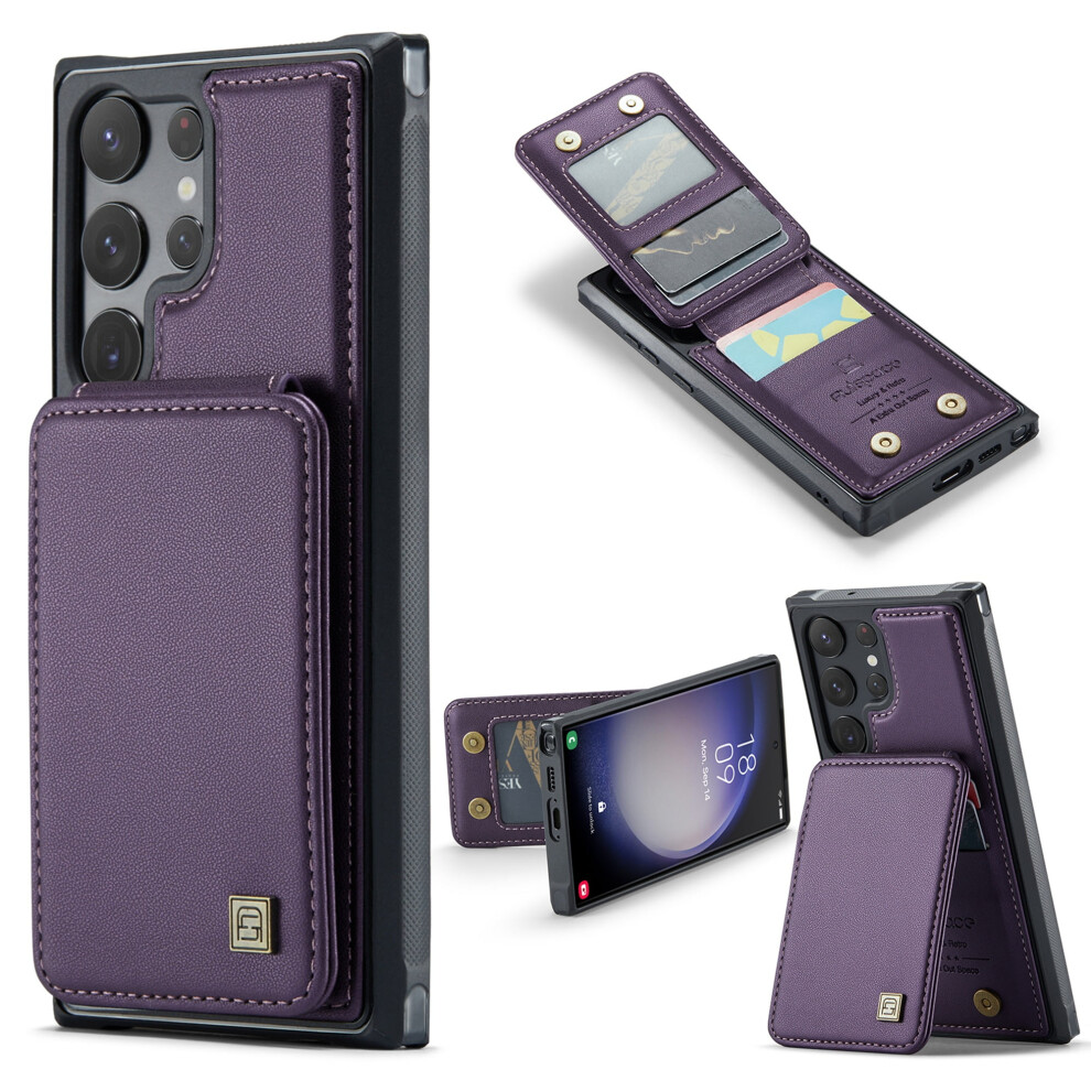 Samsung Galaxy S21 Ultra Case Shockproof Leather Purple 9336866237764
