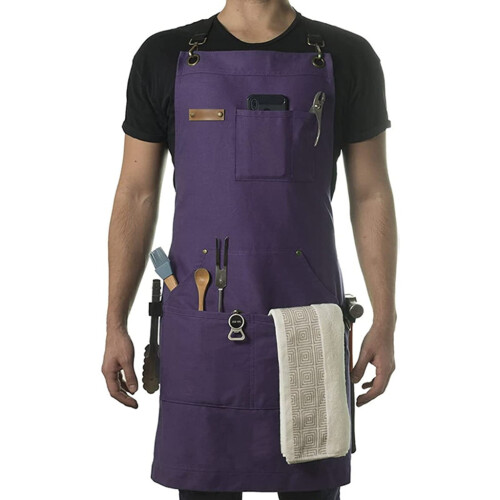 Stenffy Professional Canvas Work Apron with Adjustable Back