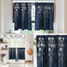 Floral Lace Curtains for Kitchen and Bedroom 29 x 24 Inch 2