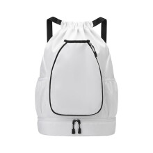 Tennis Backpack White Water-Resistant Large-Capacity