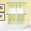Lemon Moroccan Plaid Kitchen Curtain Set 3-Piece 1
