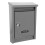 Grey Iron Outdoor Mailbox with Lockable Storage and Wall 4