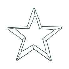 Couronne en fil de fer en forme d'étoile, cercle floral en métal, 1 pièce