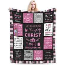 Kristen inspirerende bibelvers flannel tæppe