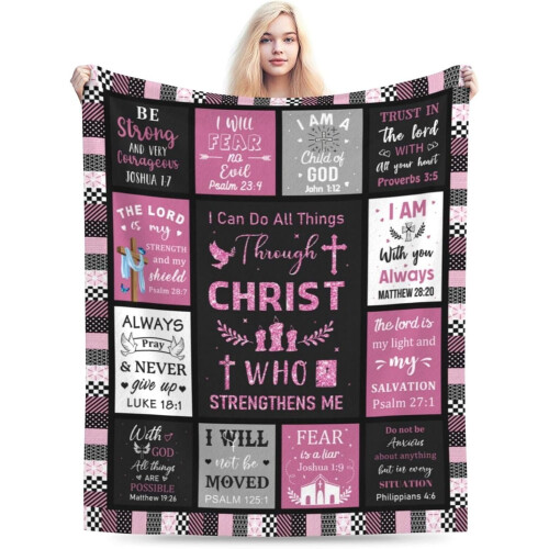 Kristen inspirerende bibelvers flannel tæppe