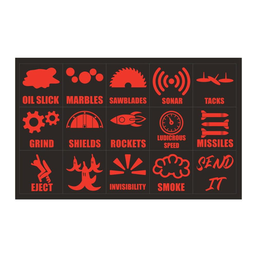 Car Dashboard Button Switch Decal Set 15Pcs 9336866220124