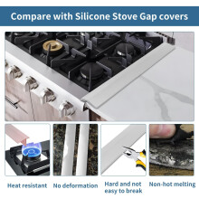 Xygobla Stove Gap Covers Stainless Steel 2 Packs 138 to 275 Adjustable
