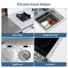Xygobla Stove Gap Covers Stainless Steel 2 Packs 138 to 275 Adjustable