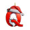 Red Santa Initial Ornament Personalized Christmas Tree 1