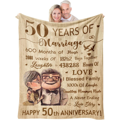 Couverture dorée 50e anniversaire 101,6 x 127 cm