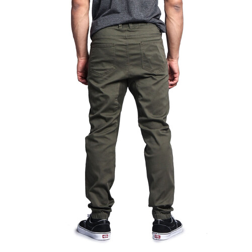Men's drop crotch stretch jogger pants twill 5X 2
