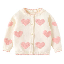 Toddler Fall Cardigan Sweater for Girls Beige Size 2T